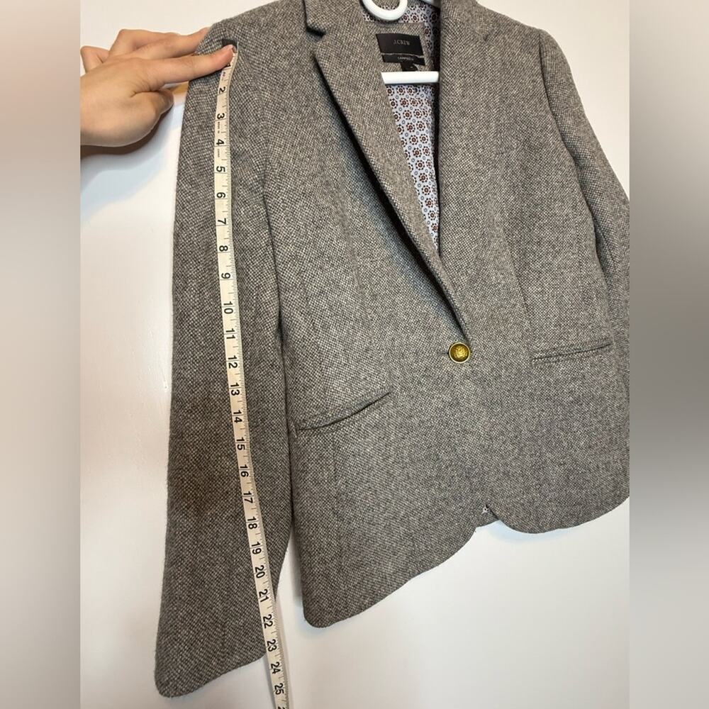 RARE J.Crew Campbell Donegal Blazer Wool Heather Graphite Sz 4 - Picture 11 of 16